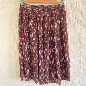 Forever 21 Boho Print Midi Skirt Size Small